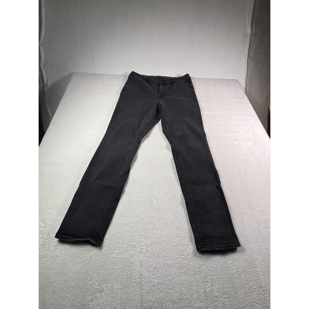 Old Navy Womens Size 16 Black High-Rise Straight Stretch Denim Jeans